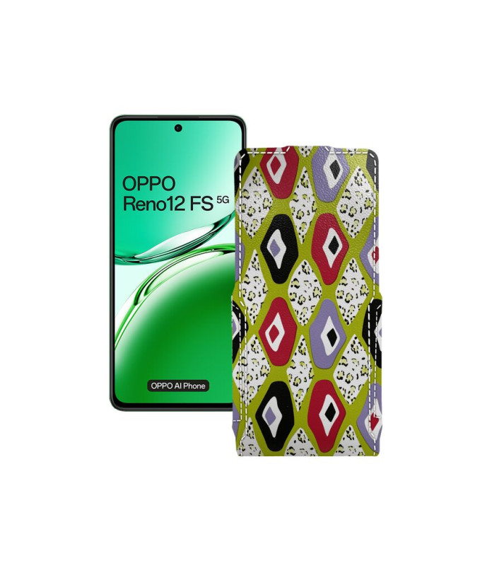 Чохол-флип з екошкіри для телефону OPPO Reno 12 FS 5G