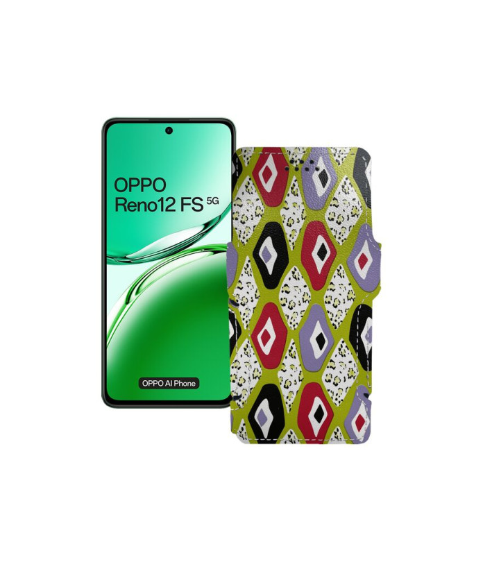 Чохол-книжка з екошкіри для телефону OPPO Reno 12 FS 5G