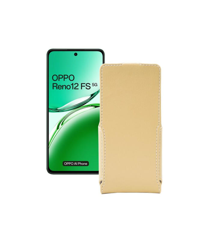 Чохол-флип з екошкіри для телефону OPPO Reno 12 FS 5G