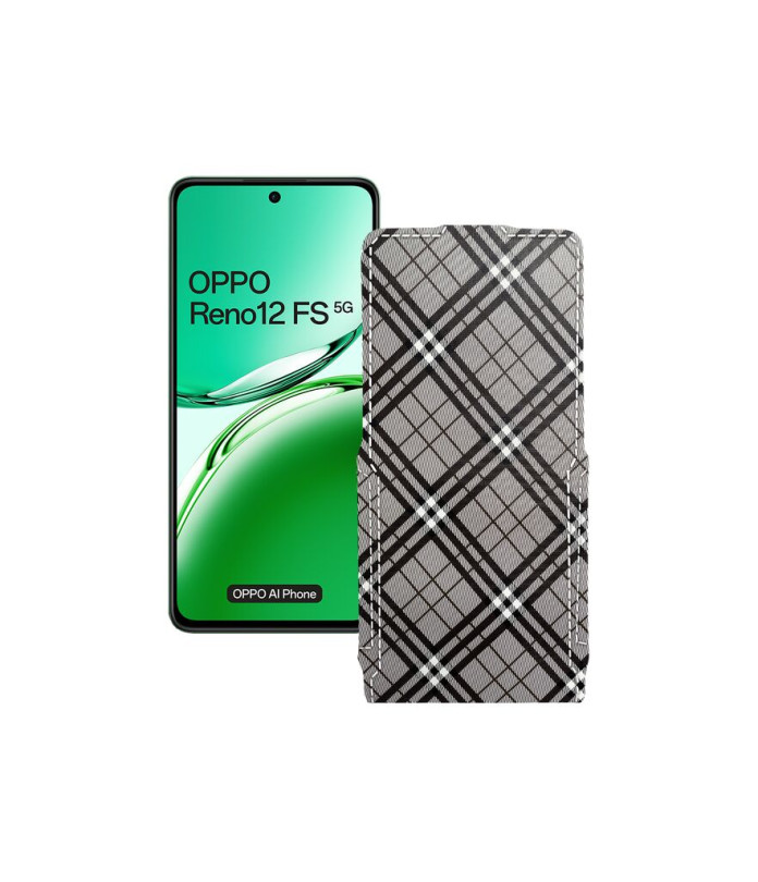 Чохол-флип з екошкіри для телефону OPPO Reno 12 FS 5G