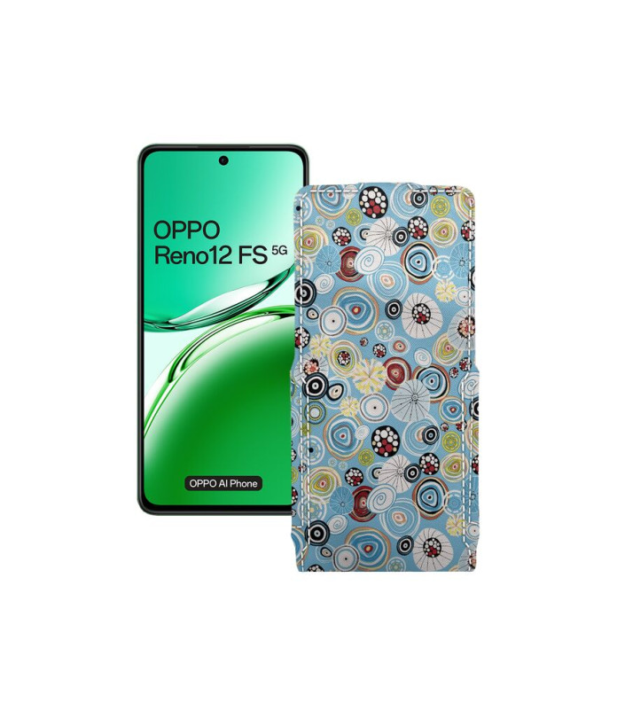 Чохол-флип з екошкіри для телефону OPPO Reno 12 FS 5G