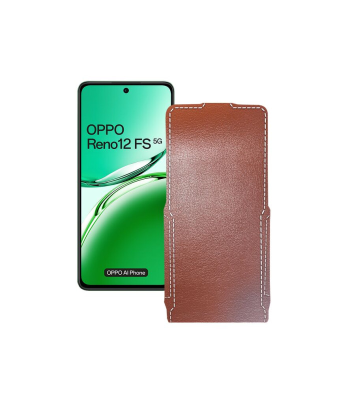 Чохол-флип з екошкіри для телефону OPPO Reno 12 FS 5G