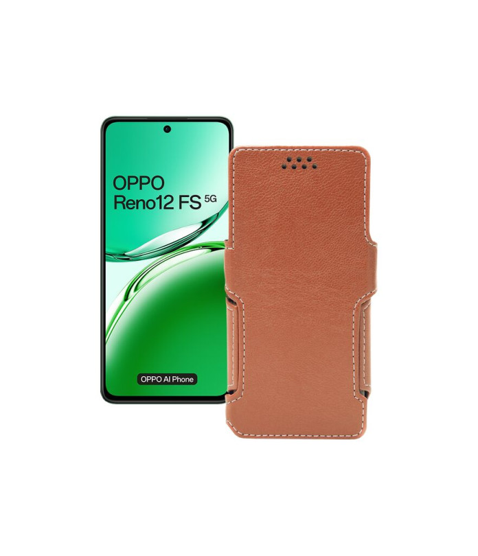 Чохол-книжка з екошкіри для телефону OPPO Reno 12 FS 5G