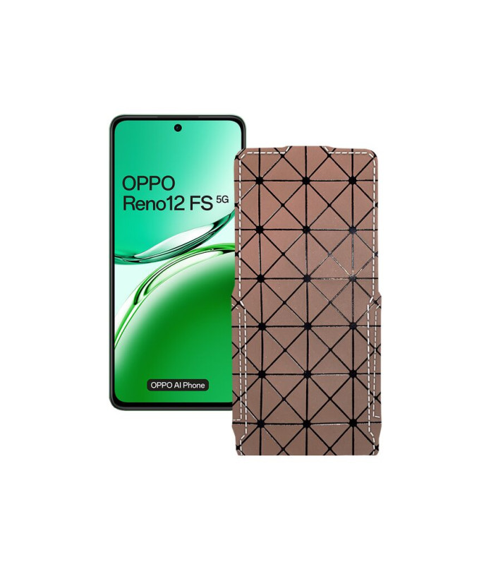 Чохол-флип з екошкіри для телефону OPPO Reno 12 FS 5G