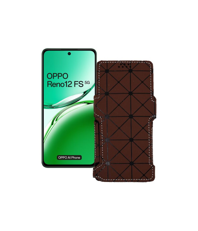 Чохол-книжка з екошкіри для телефону OPPO Reno 12 FS 5G