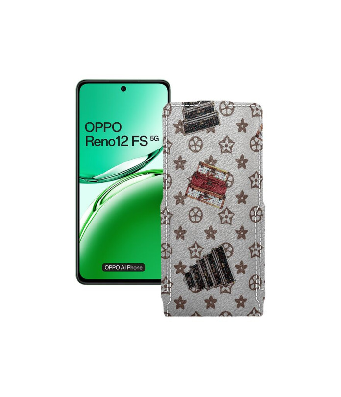 Чохол-флип з екошкіри для телефону OPPO Reno 12 FS 5G