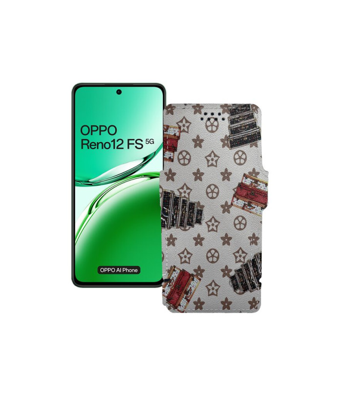 Чохол-книжка з екошкіри для телефону OPPO Reno 12 FS 5G