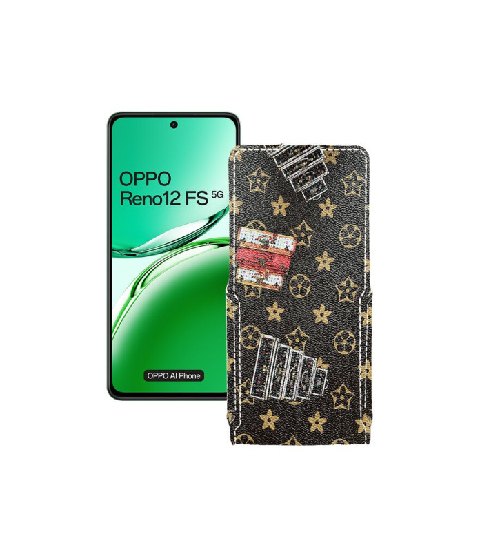Чохол-флип з екошкіри для телефону OPPO Reno 12 FS 5G