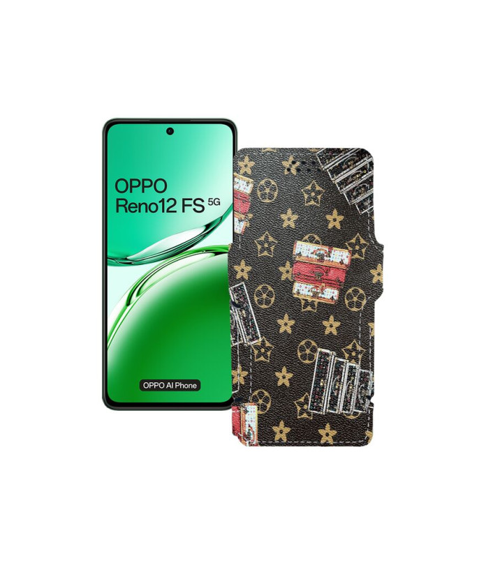 Чохол-книжка з екошкіри для телефону OPPO Reno 12 FS 5G