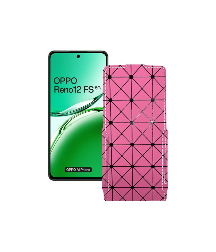 Чохол-флип з екошкіри для телефону OPPO Reno 12 FS 5G