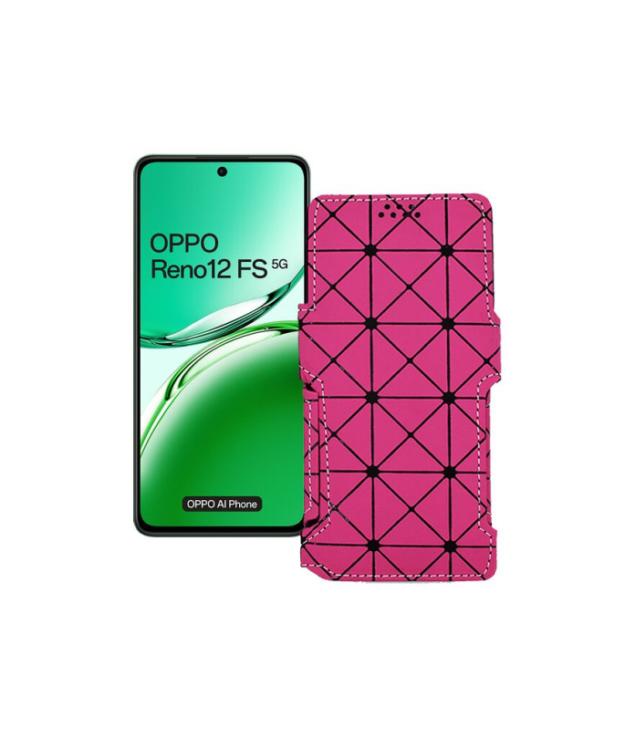 Чохол-книжка з екошкіри для телефону OPPO Reno 12 FS 5G