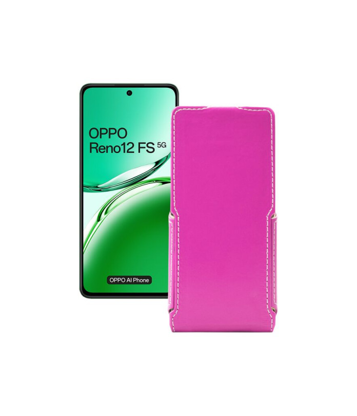 Чохол-флип з екошкіри для телефону OPPO Reno 12 FS 5G