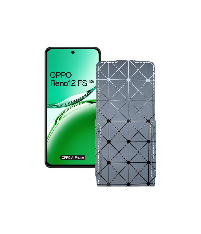 Чохол-флип з екошкіри для телефону OPPO Reno 12 FS 5G