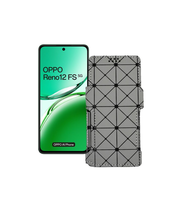 Чохол-книжка з екошкіри для телефону OPPO Reno 12 FS 5G