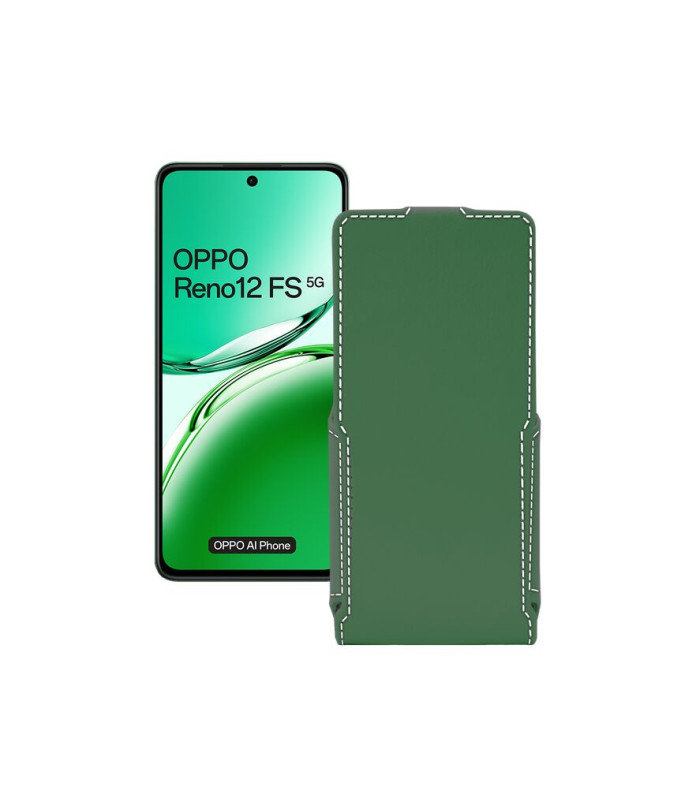 Чохол-флип з екошкіри для телефону OPPO Reno 12 FS 5G