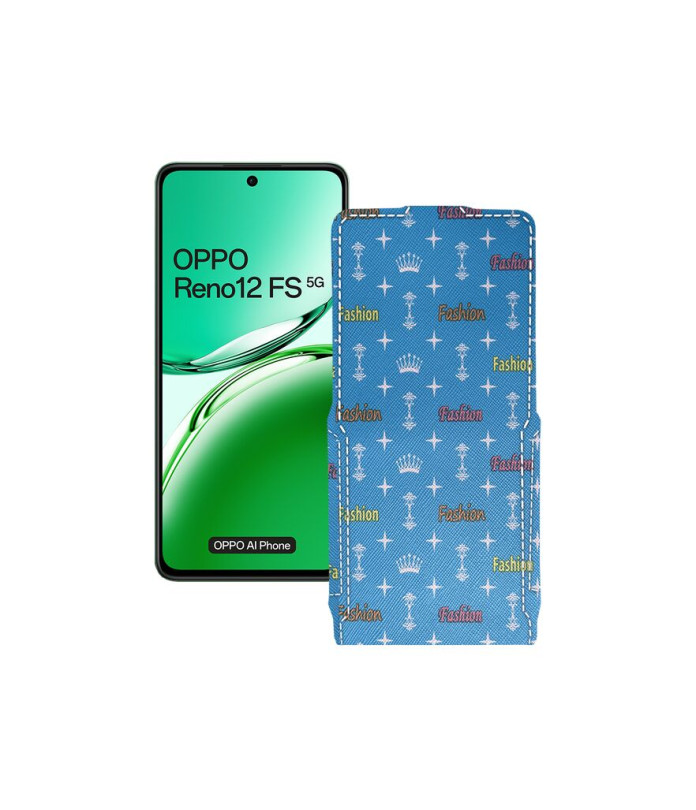 Чохол-флип з екошкіри для телефону OPPO Reno 12 FS 5G