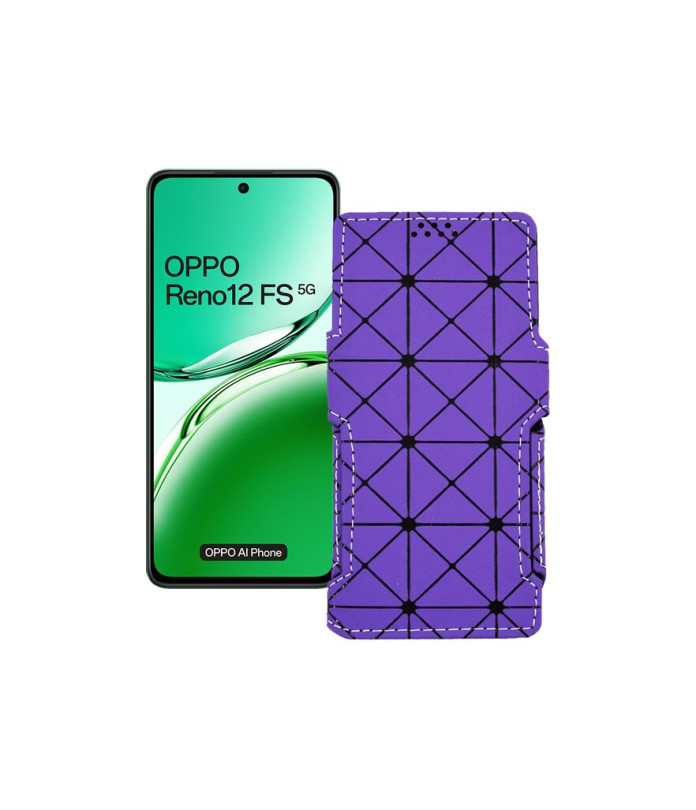 Чохол-книжка з екошкіри для телефону OPPO Reno 12 FS 5G
