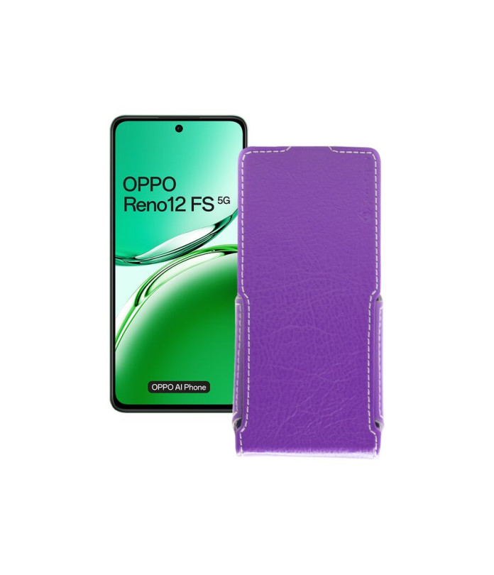 Чохол-флип з екошкіри для телефону OPPO Reno 12 FS 5G