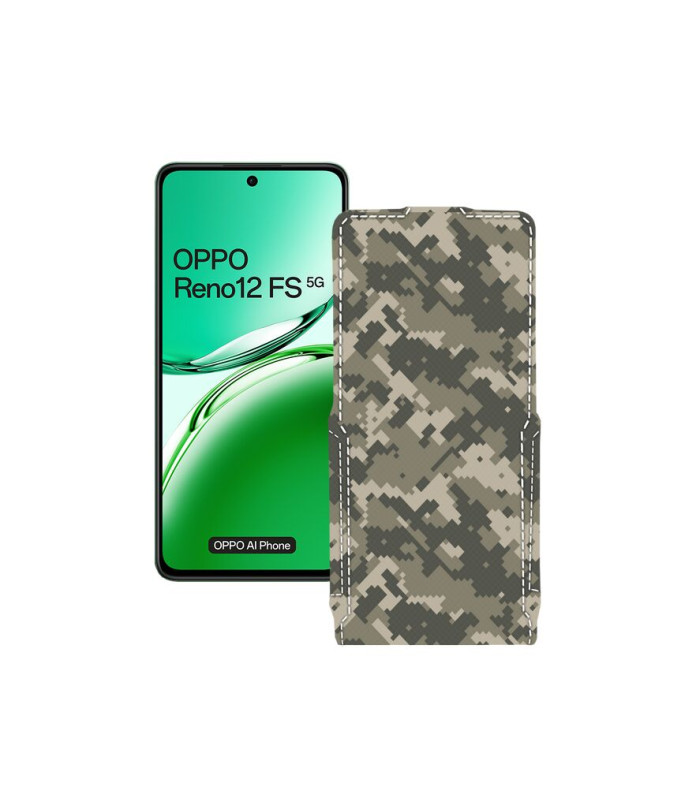 Чохол-флип з екошкіри для телефону OPPO Reno 12 FS 5G