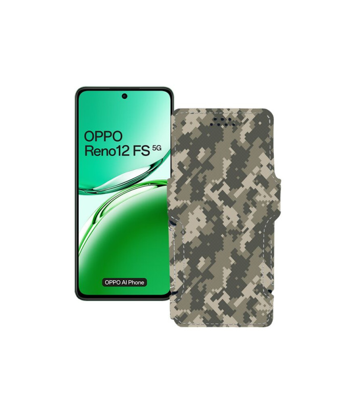 Чохол-книжка з екошкіри для телефону OPPO Reno 12 FS 5G