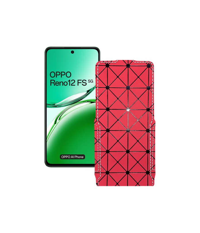Чохол-флип з екошкіри для телефону OPPO Reno 12 FS 5G