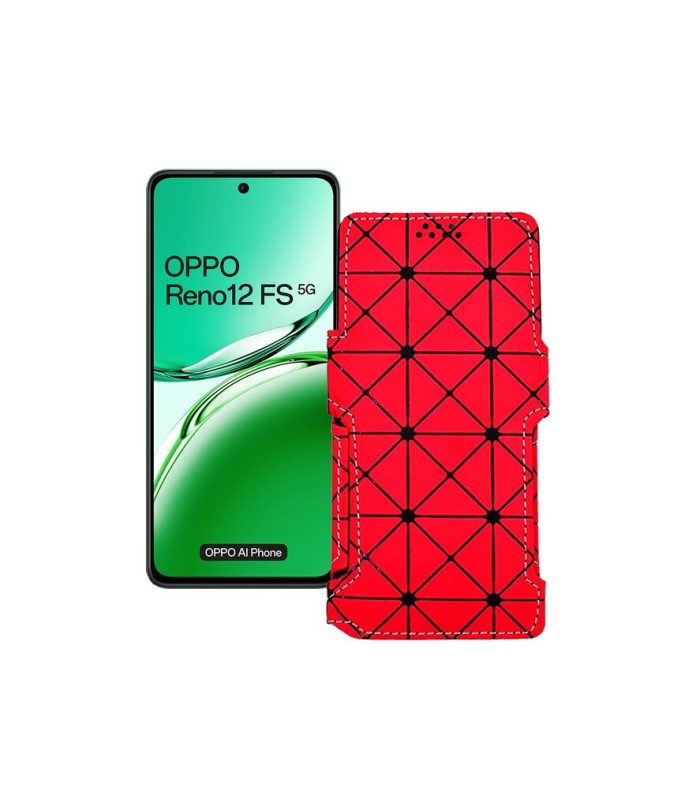 Чохол-книжка з екошкіри для телефону OPPO Reno 12 FS 5G