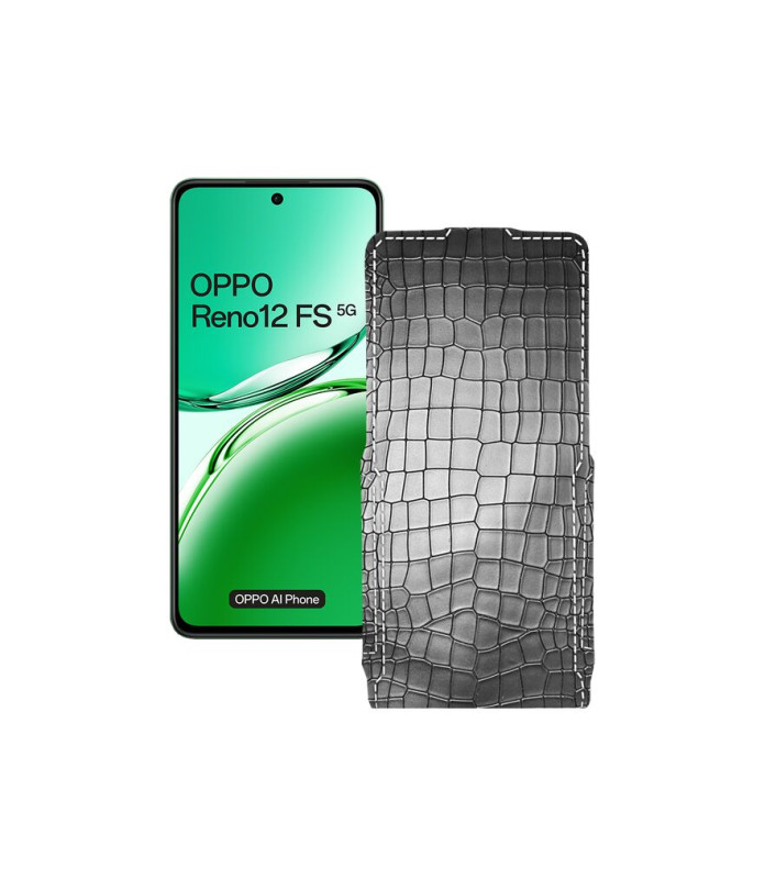 Чохол-флип з екошкіри для телефону OPPO Reno 12 FS 5G