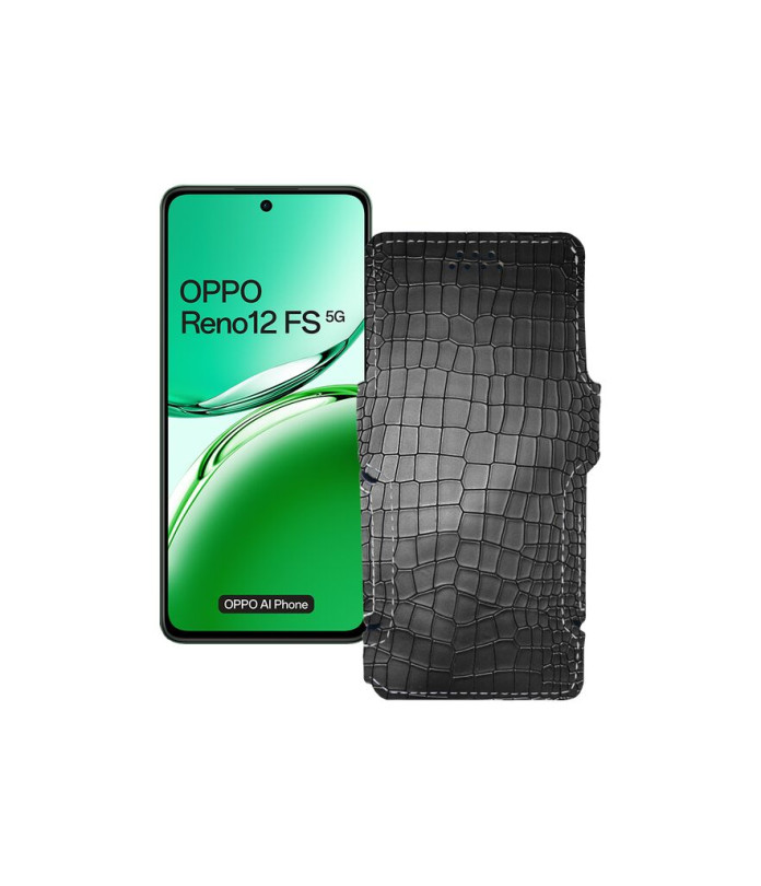 Чохол-книжка з екошкіри для телефону OPPO Reno 12 FS 5G