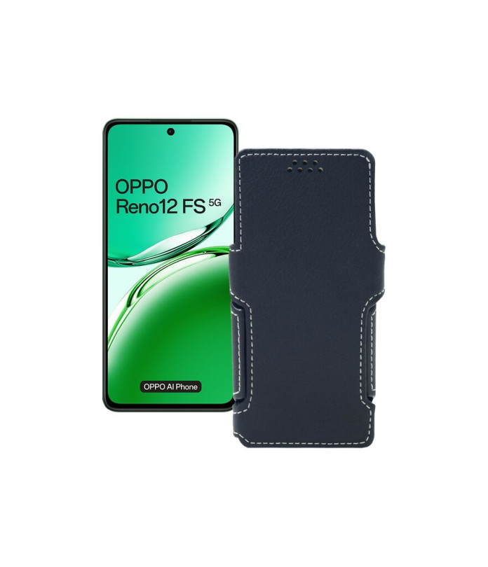 Чохол-книжка з екошкіри для телефону OPPO Reno 12 FS 5G