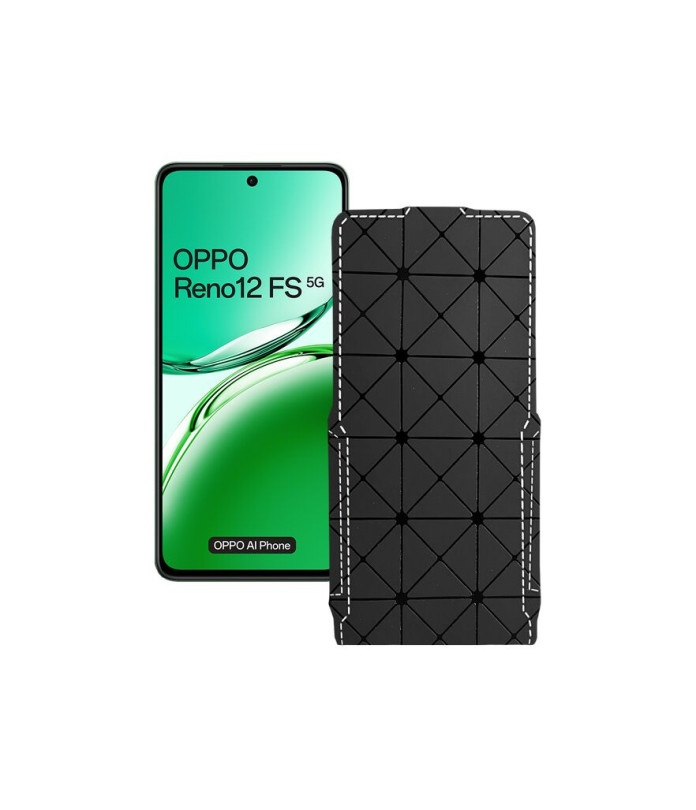 Чохол-флип з екошкіри для телефону OPPO Reno 12 FS 5G
