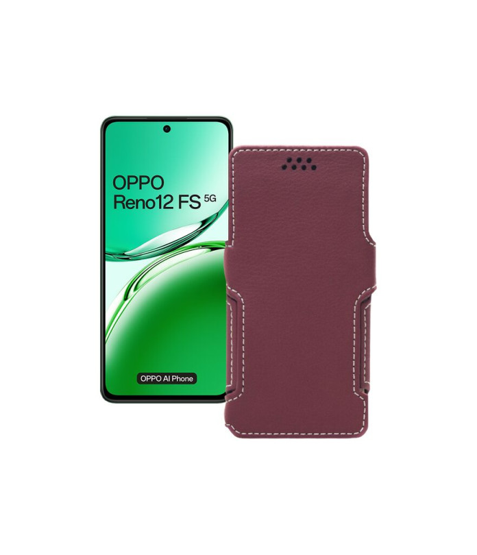 Чохол-книжка з екошкіри для телефону OPPO Reno 12 FS 5G