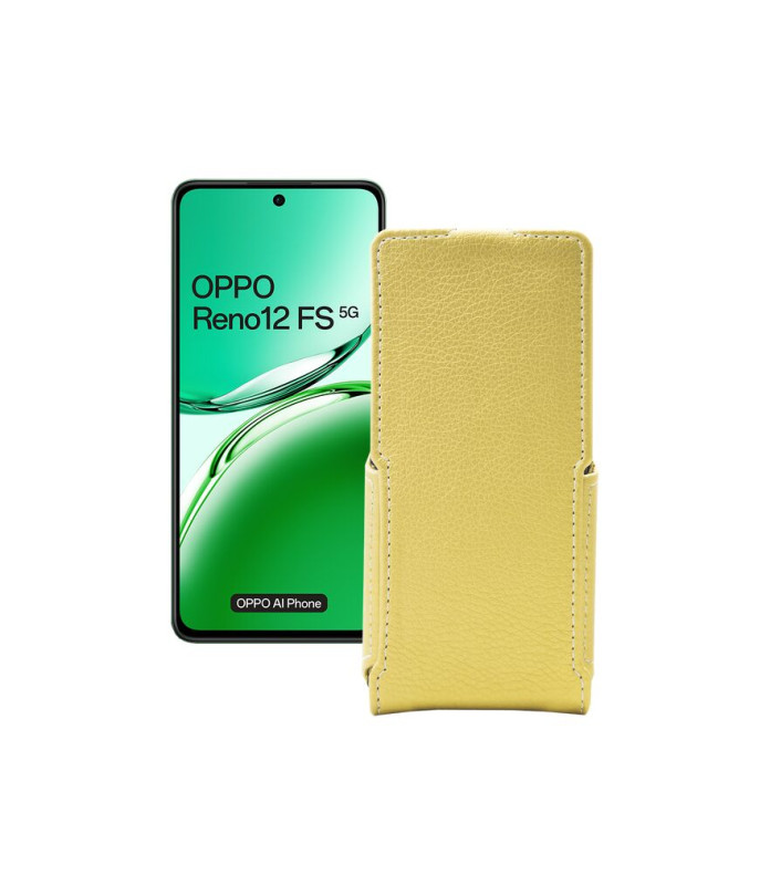 Чохол-флип з екошкіри для телефону OPPO Reno 12 FS 5G