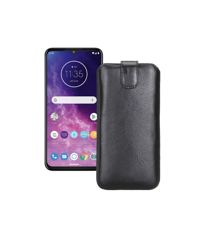 Витяжка з екошкіри для телефону Motorola One Zoom