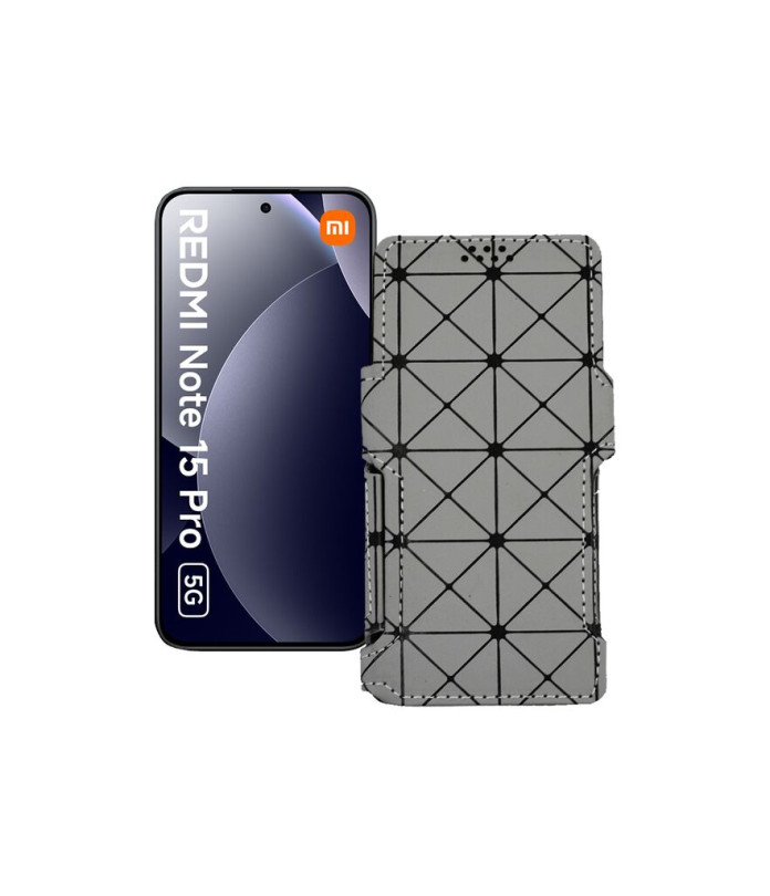 Чохол-книжка з екошкіри для телефону Xiaomi Redmi Note 15 Pro 5G