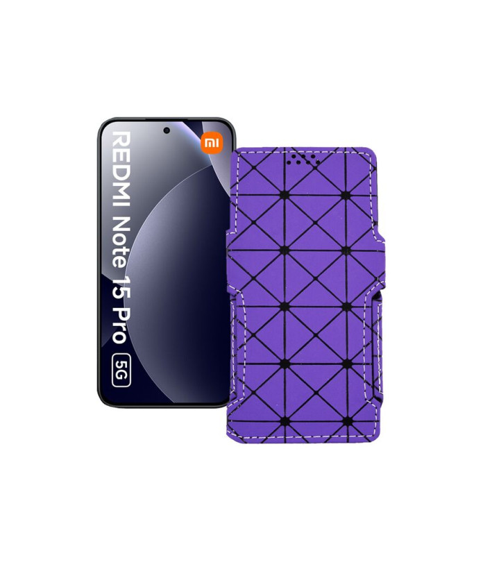 Чохол-книжка з екошкіри для телефону Xiaomi Redmi Note 15 Pro 5G
