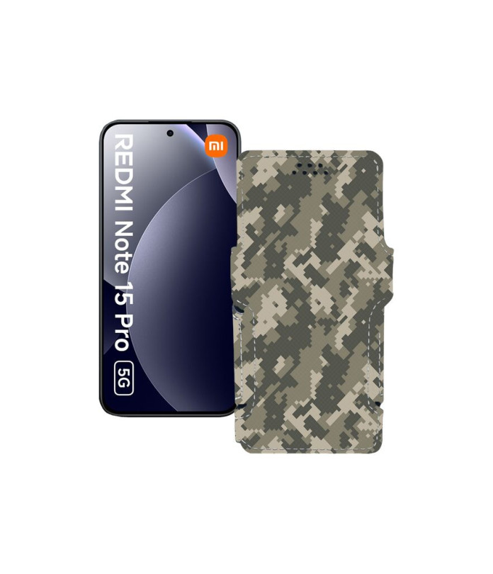 Чохол-книжка з екошкіри для телефону Xiaomi Redmi Note 15 Pro 5G