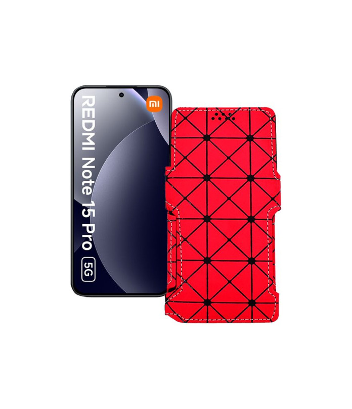 Чохол-книжка з екошкіри для телефону Xiaomi Redmi Note 15 Pro 5G