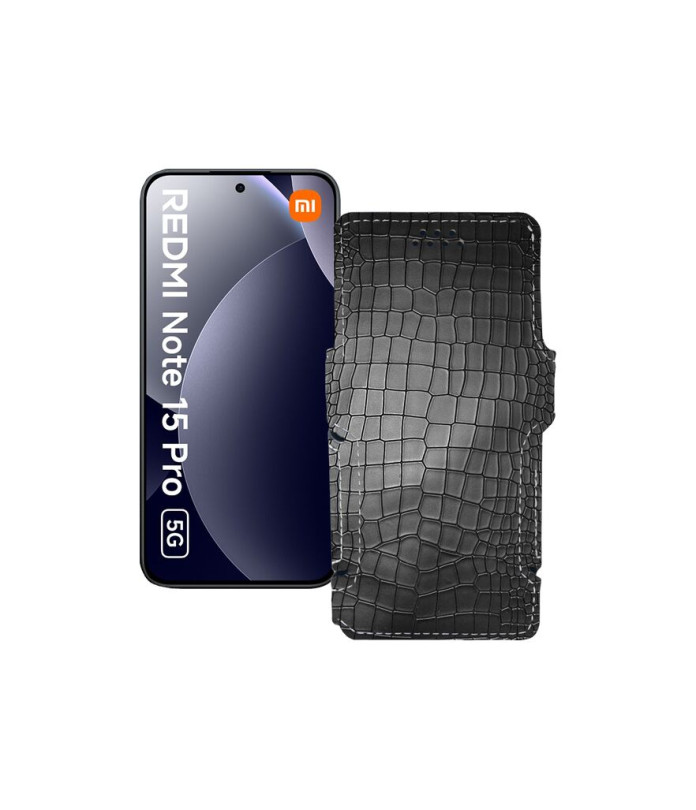 Чохол-книжка з екошкіри для телефону Xiaomi Redmi Note 15 Pro 5G