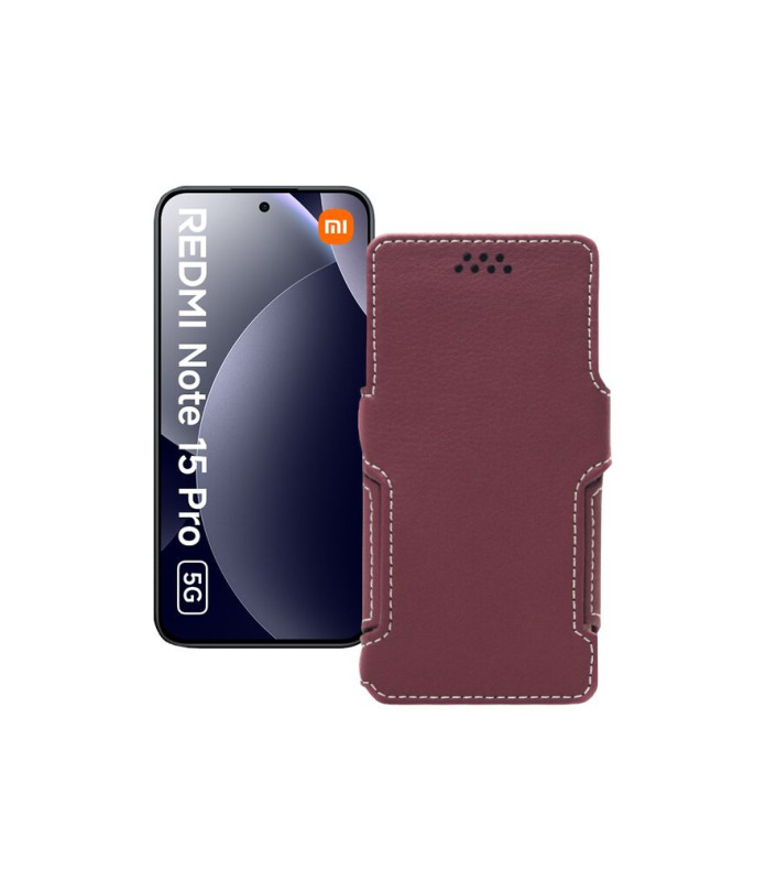 Чохол-книжка з екошкіри для телефону Xiaomi Redmi Note 15 Pro 5G