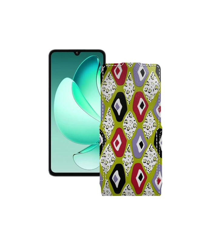 Чохол-флип з екошкіри для телефону Oukitel C60 Pro