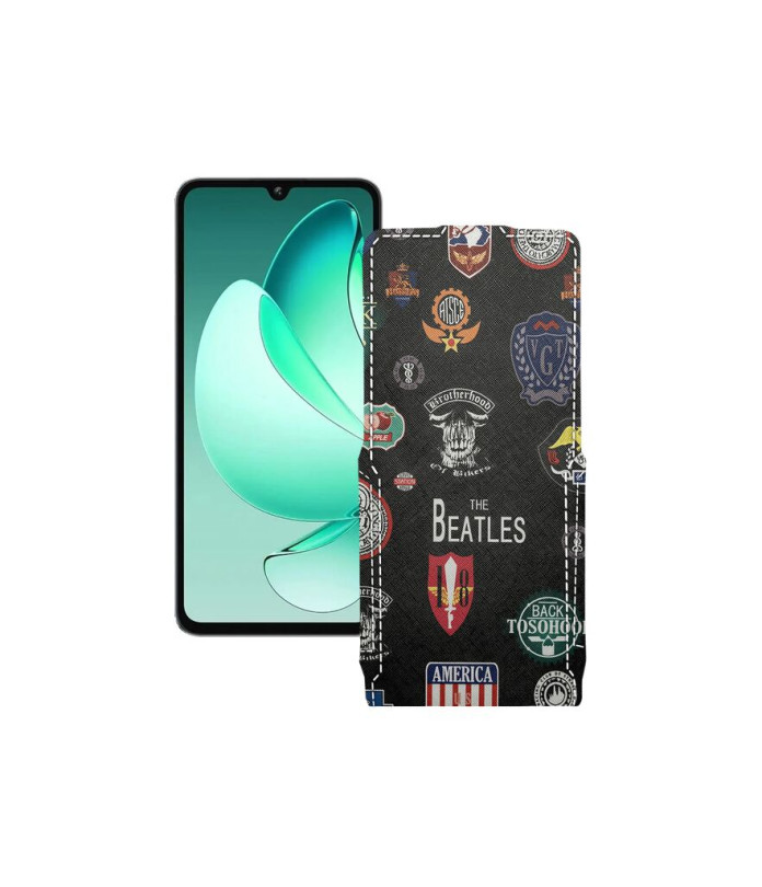 Чохол-флип з екошкіри для телефону Oukitel C60 Pro