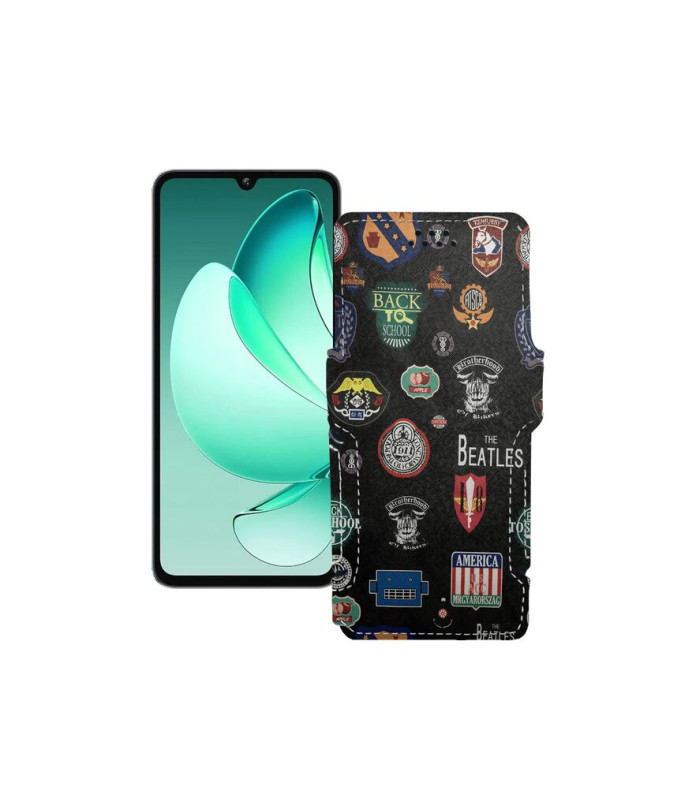 Чохол-книжка з екошкіри для телефону Oukitel C60 Pro