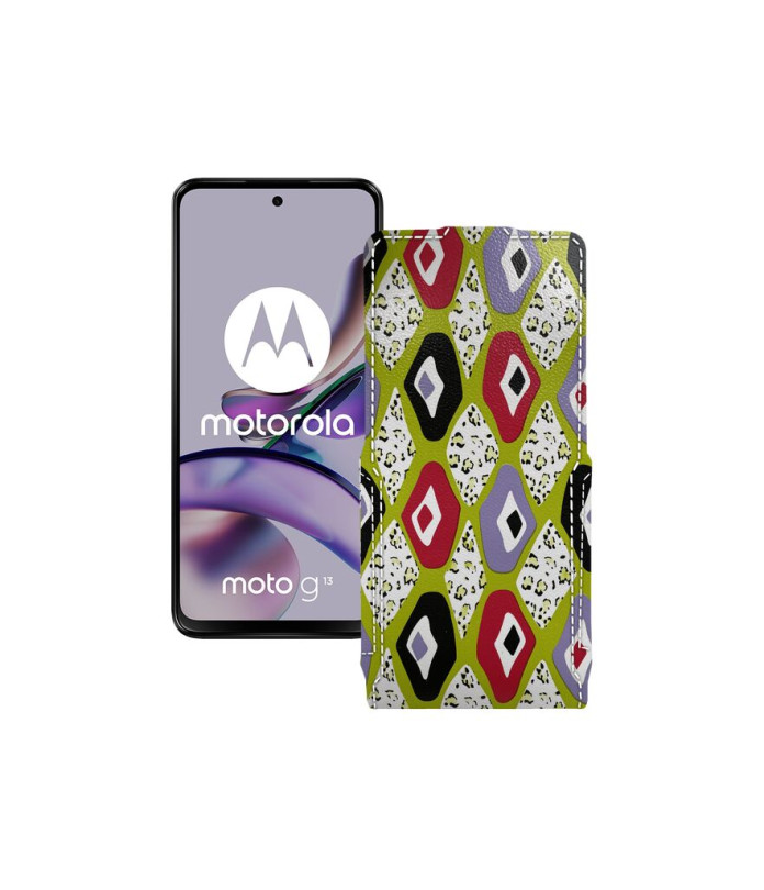 Чохол-флип з екошкіри для телефону Motorola Moto G13