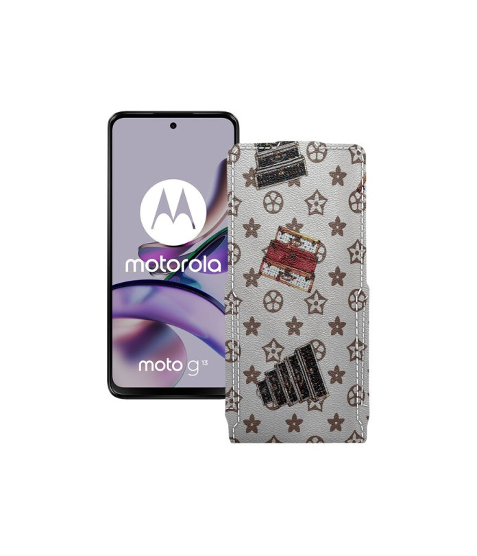 Чохол-флип з екошкіри для телефону Motorola Moto G13