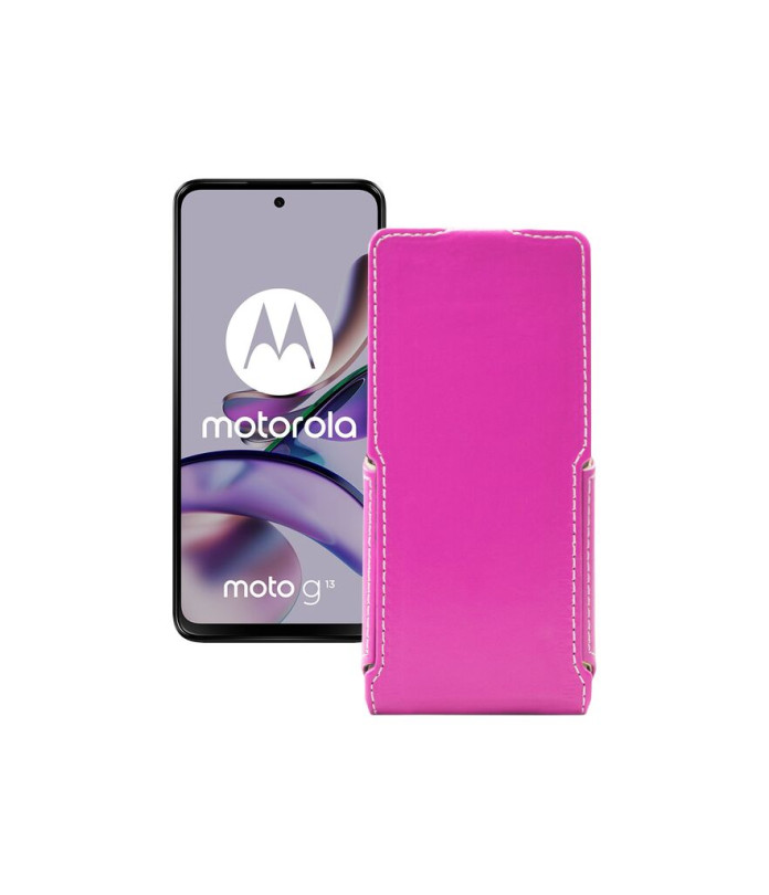 Чохол-флип з екошкіри для телефону Motorola Moto G13