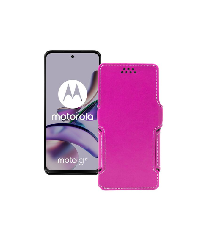 Чохол-книжка з екошкіри для телефону Motorola Moto G13