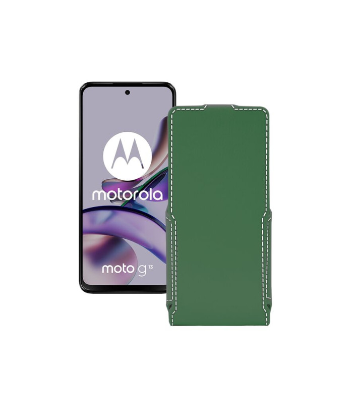 Чохол-флип з екошкіри для телефону Motorola Moto G13