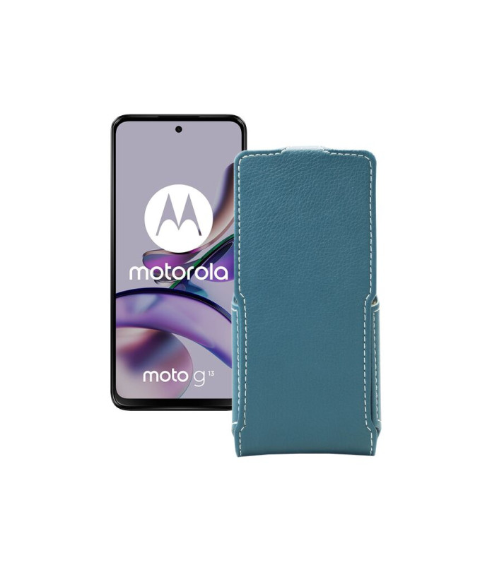 Чохол-флип з екошкіри для телефону Motorola Moto G13