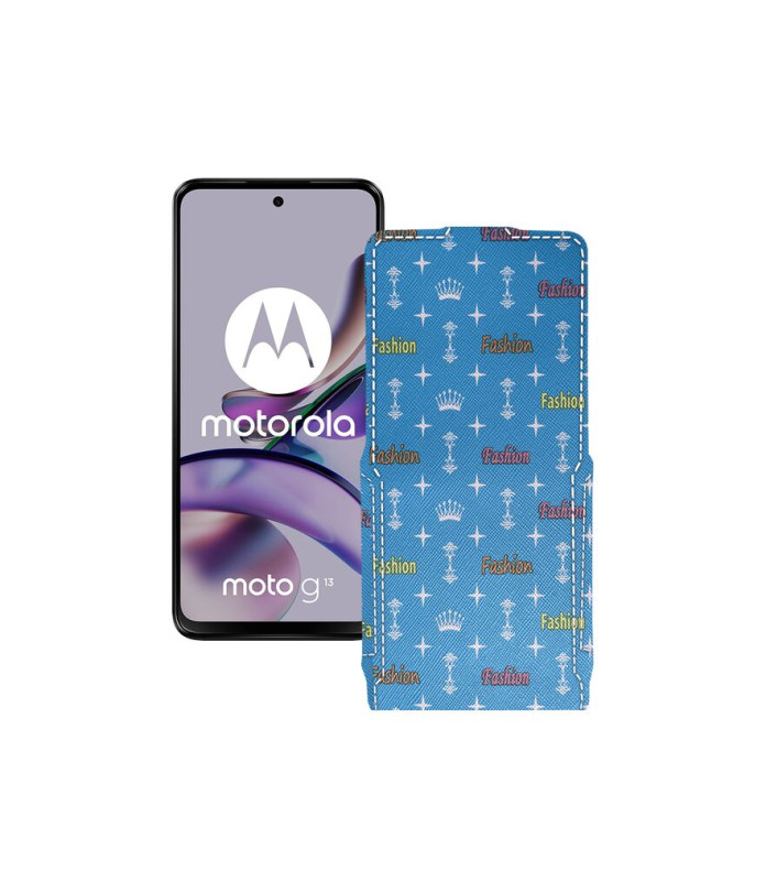 Чохол-флип з екошкіри для телефону Motorola Moto G13