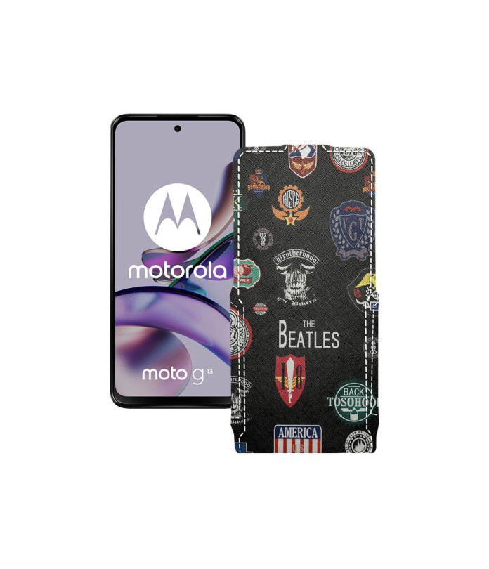 Чохол-флип з екошкіри для телефону Motorola Moto G13